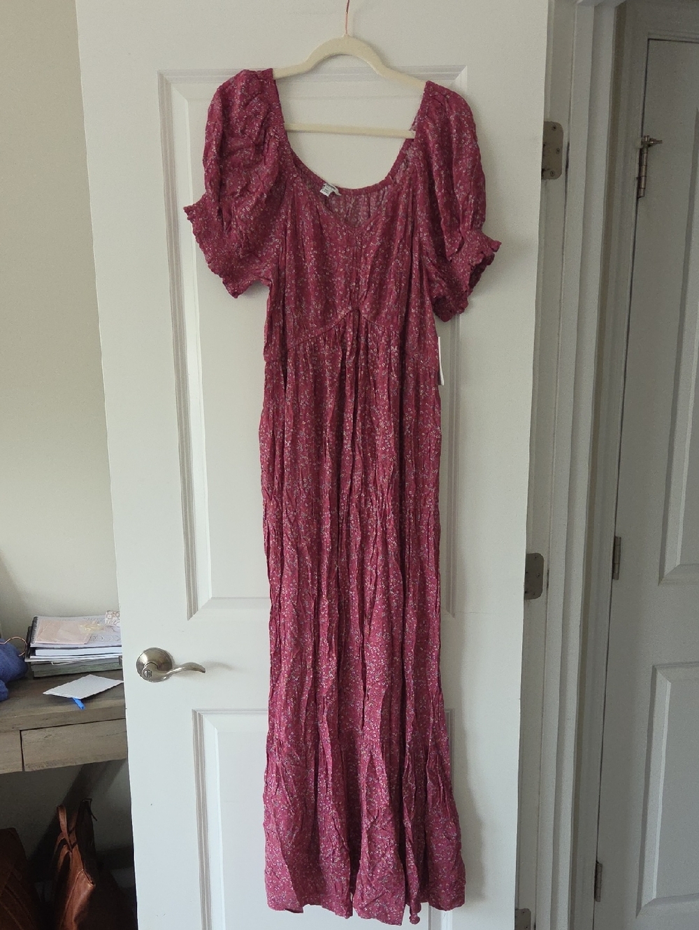 Sonoma Floral Maternity Maxi Dress in Rose Pink
